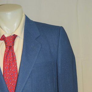 Yves Saint Laurent Rive Gauche Tom Ford Era Blue Gabardine Mohair Blazer 42R NWT